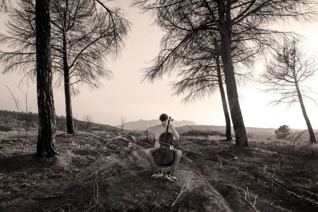 fotografia artistica music i bosc cremat bages