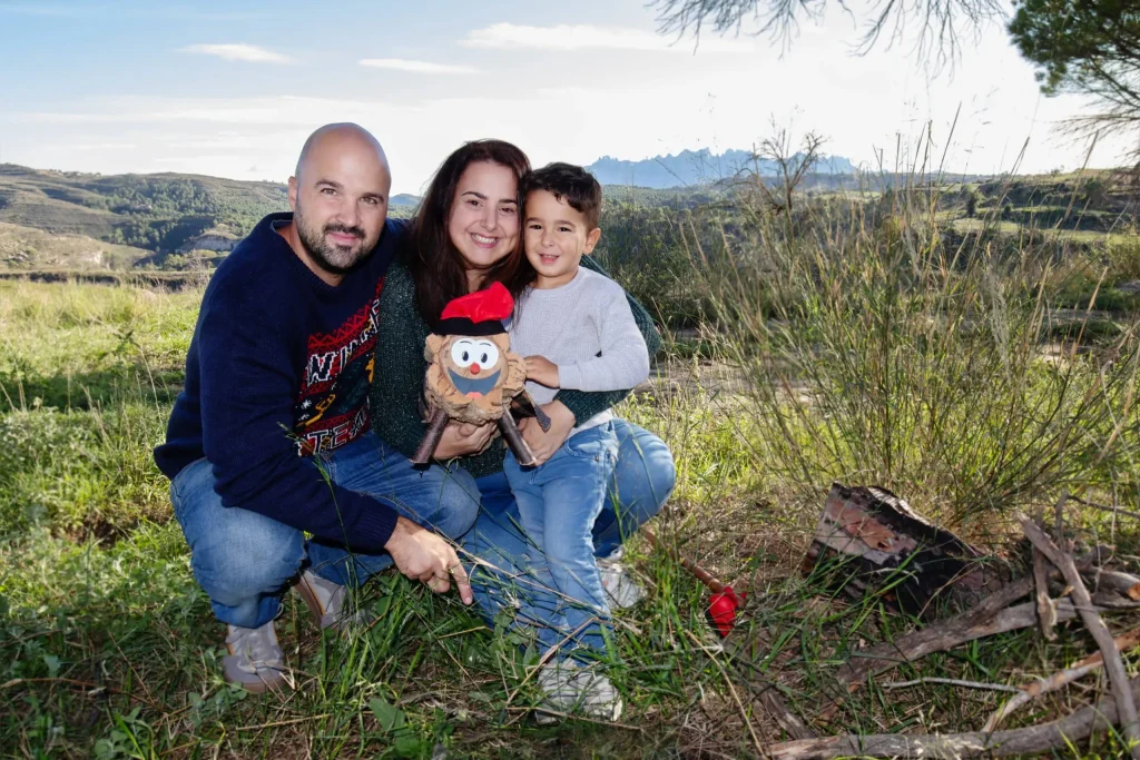 fotografia familiar infantil exterior de nadal