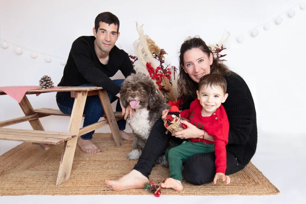 fotografia navidad familiar con niños
