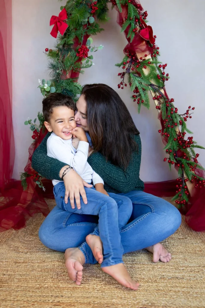 fotografia navidad madre hijo manresa