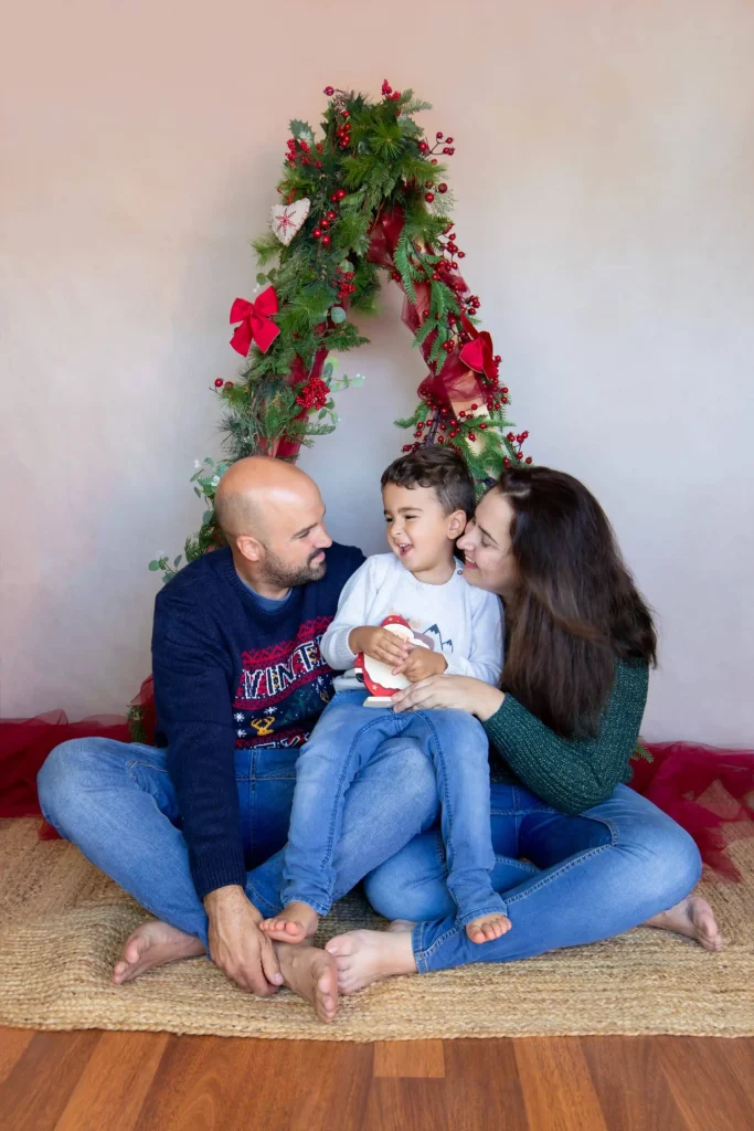 fotos navidad niños familia en manresa