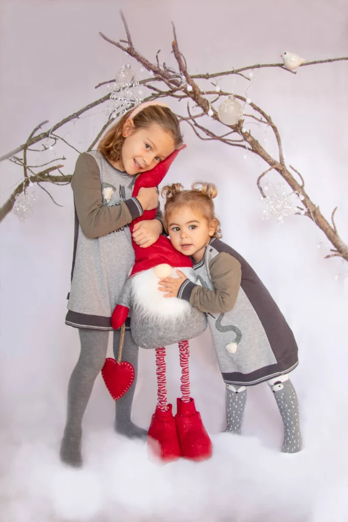 sesion fotografia navidad hermanas