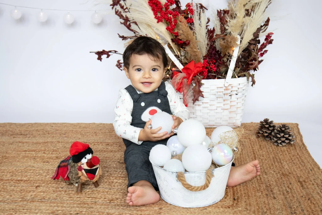 sesion navidad bebe fotografia infantil