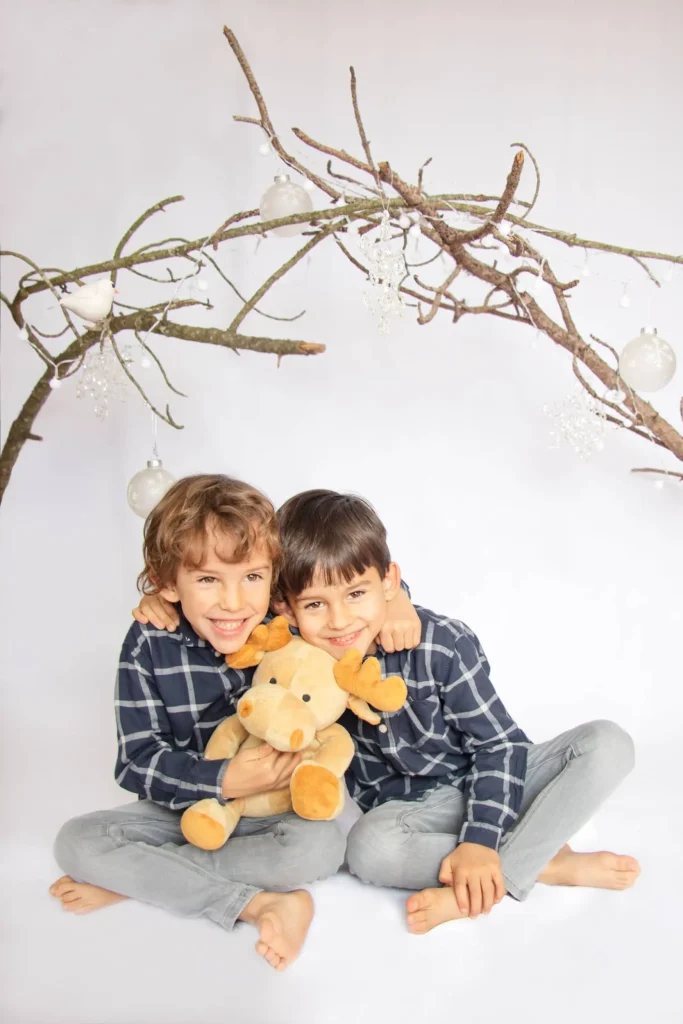 sesion navidad infantil con hermanos