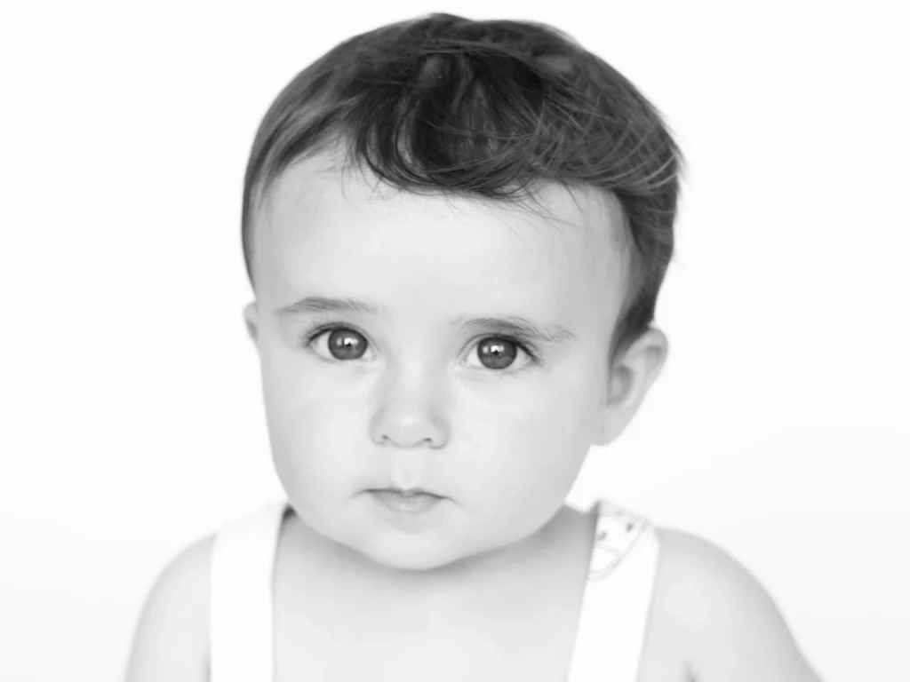 retrato bebe blanco y negro en manresa